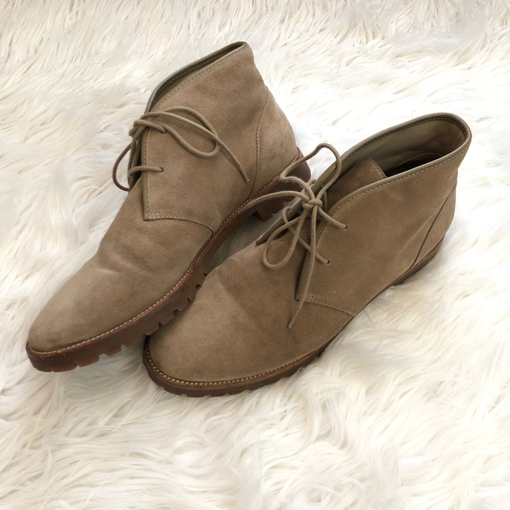 Tory Burch Westbury Suede Desert Boot Tan